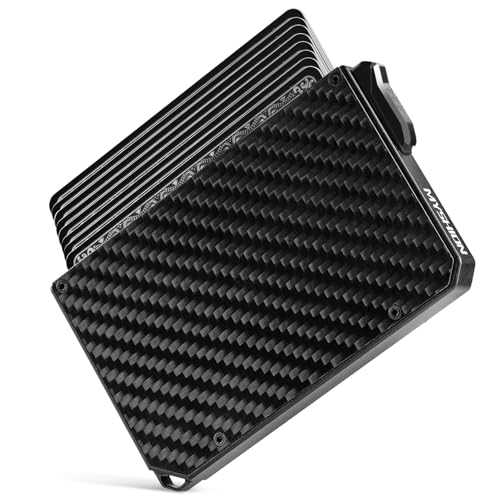 MYSHION Kartenetui Herren I Kartenhalter Herren I Kreditkartenetui Geldbeutel Herren für 8 Karten I Slim Wallet mit Geldklammer I Geldbörse Herren I Portmonee Herren I RFID Schutz I Carbon