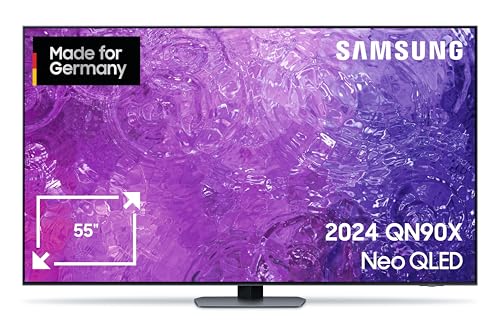 Samsung Neo QLED 4K QN90X Fernseher 55 Zoll, Neural Quantum 4K AI Prozessor, Mini LED TV, Quantum-Matrix-Technologie, AI Upscaling, Smart TV, Gaming Hub, GQ55QN90XATXZG, Deutsches Modell [2024]