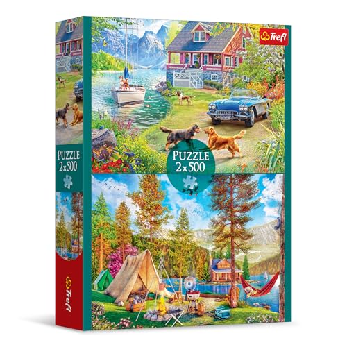 Trefl – Puzzle 2in1: Sommerentspannung - 2 x 500 Teile - Set aus Zwei Puzzles, DIY, kreative Unterhaltung, für Erwachsene und Kinder ab 10 Jahren