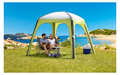 BERGER Pavillon Gazebo Air Deluxe │ 250x250 UV50+ grünaufblasbares Partyzelt Luftzelt Luftpavillon zum Camping oder als Gartenpavillon │ inkl. Tragetasche und Luftpumpe, WS 3000mm