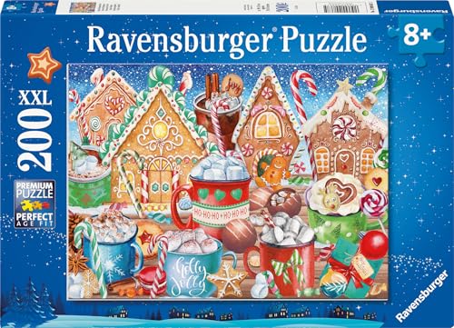 Ravensburger Kinderpuzzle - 12000867 Süße Weihnachten - 200 Teile XXL Puzzle für Kinder ab 8 Jahren, Weihnachtspuzzle für Kinder