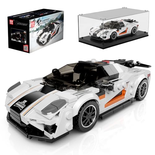 Mould King 27081 Technik Speed Champion Rennwagen Klemmbausteine ONE Auto Bausteine Sportwagen Bauspielzeug mit Acryl Vitrine Modellautos zum Sammeln (394 Teile)