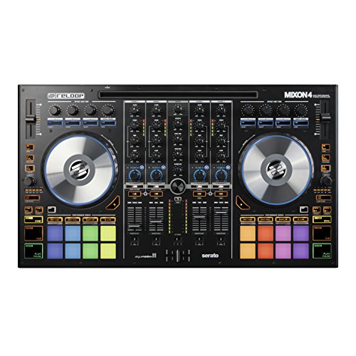 Reloop Mixon 4 4-Kanal USB DJ Controller mit 16 RGB-Performance-Drumpads