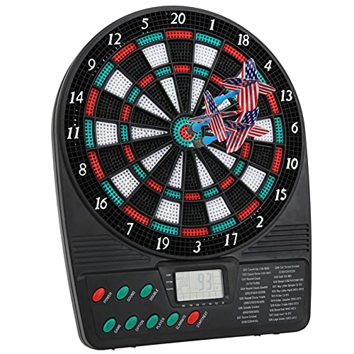 Elektronische Dartscheibe Dartboard mit 3 Darts Elektronik Dartscheiben Dartautomat Automatic Scoring Soft Dart mit LCD-Anzeige 26x20.2x2.5cm/10.2x8x1in