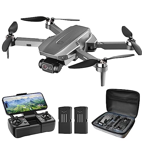 Wipkviey B12 Drohne mit kamera 4k, GPS Drohnen mit Einem-klick-zurück, FPV RC Quadrocopter für Anfänger, Bürstenlos Motor, Niedrige Batterierückgabe, 50 Min. Flugzeit mit 2 Akku, unter 249g, C0