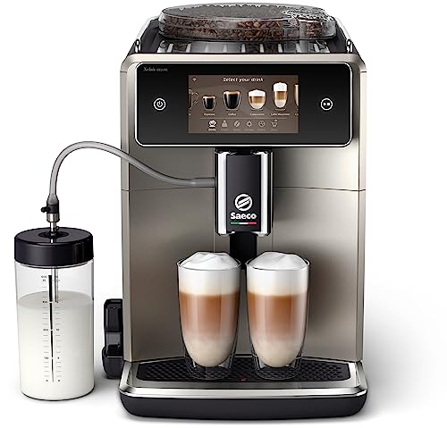 Philips Xelsis Deluxe Kaffeevollautomat – WLAN-Konnektivität, 22 Kaffeespezialitäten, Intuitives 5'-Touchdisplay, 8 Benutzerprofile, Keramikmahlwerk, 5 l, 28.7 x 48.7 x 39.6 cm, ‎Metall (SM8782/30)