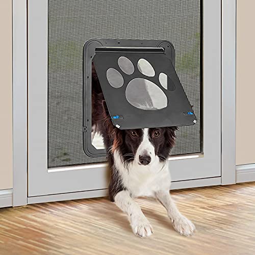 PETLESO Hundeklappe für Fliegengittertür Hundetür Fliegengitter Freiheit für Haustiere EIN- oder Aussteigen Haustierklappe Fliegengitter Katzenklappe für Hunde/Katzen