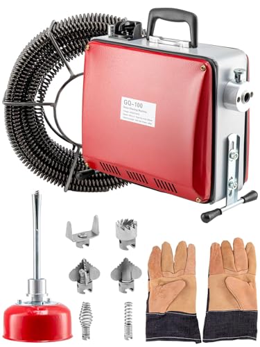 Youyijia 500W 220V Elektrische Rohrreinigungsmaschine für Ø20-200 mmRohrleitungen Rohrreinigungsspirale mit Ø10mm 16mm Spiralen Rohrreinigungsgerät Rohrreiniger Reinigung Drain Clean Abflussreiniger