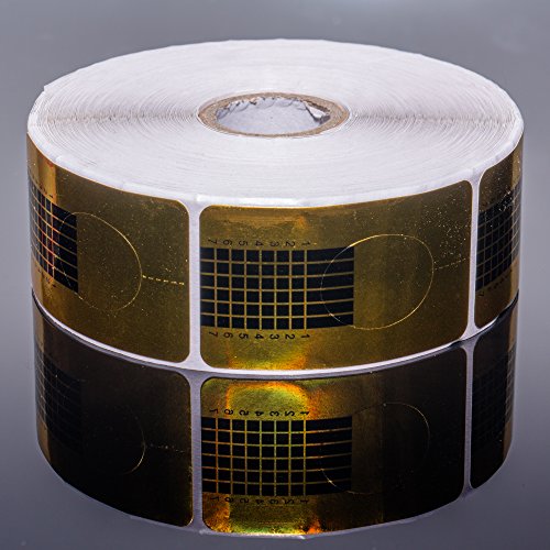 100 Goldschablonen Modellierschablone Nagel Schablonen 100 Stück - Gold Nagelmodellage Fingernägel UV-Gel und Acryl