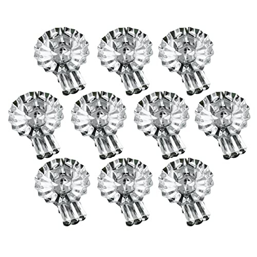 10 Stück Set Baumkerzenhalter Clip Kerzenhalter Baumklemmen Weihnachtsbaumkerzenhalter in Zapfenform (Silber)
