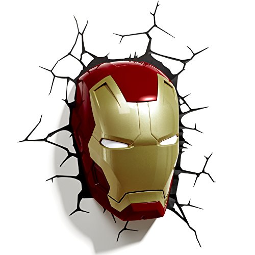 3D Light FX Marvel Iron Man Maske,3D-Deko, LED-Wandleuchte