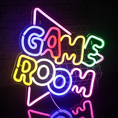 SIGNSHIP Game Room Neonschild Led Spiel Neonlicht für Wanddekoration, USB Buchstaben Neon Light Große Acryl Kunst für Schlafzimmer Spielzimmer Dekoration Jungen Geschenk