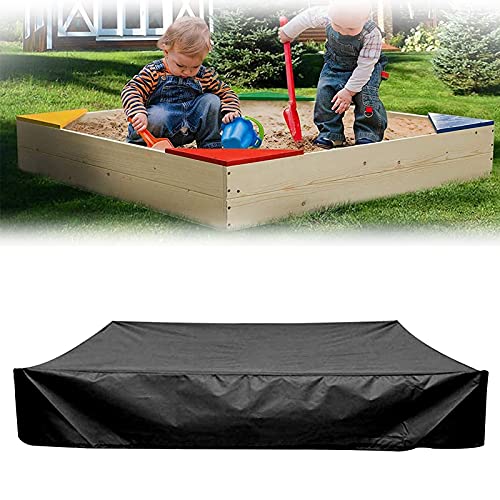 Sandkasten Abdeckung, 150 * 150 * 20cm Wasserdicht Sandkasten Abdeckung, mit Kordelzug, Sandkastenabdeckung Plane, Spielzeug Sandkasten Abdeckung, Sandkastenabdeckung für Garten, Pool, Terrase