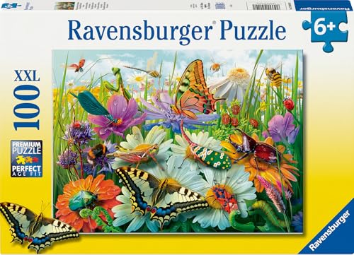 Ravensburger Kinderpuzzle - 12004049 Wunderwelt der Insekten - Insekten-Puzzle für Kinder ab 6 Jahren, mit 100 Teilen im XXL-Format