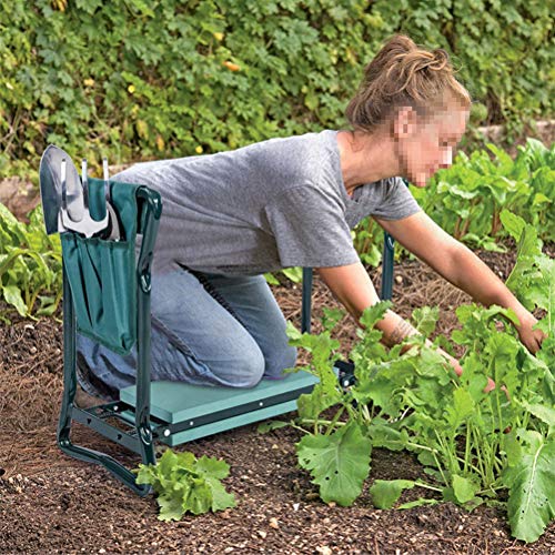 AMONIDA Garten-Kniebank-Werkzeug-Aufbewahrungstasche, Garten-Werkzeugtasche, Leicht zu Tragen, 600D-Oxford-Stoff, Große Kapazität für Holzbearbeitung (Lila)