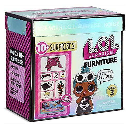 L.O.L. Surprise! Sammelpuppen für Mädchen - Mit 10 Überraschungen & Accessoires - Sleepy Bones - Möbelserie 3
