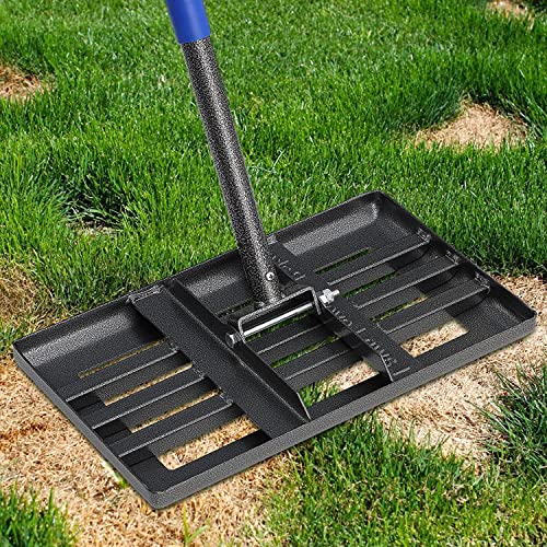 Rasenrakel, Größe 45x25cm Profi Rasenrakel Lasercut Rakel zum Sanden Abziehen Levelingrake Flächenebner Leveler Lawnleveling