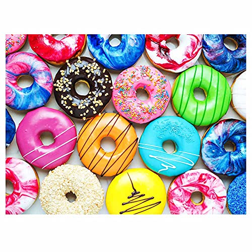 500 Stück Puzzle Donuts für Erwachsene und Jugendliche und Kinder Familie Happy Time Geschenkidee