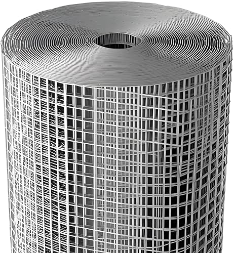 Amagabeli 1.0m X 20m Hasendraht 100cm Hasengitter Volierendraht 12x12mm Maulwurfgitter Wühlmausgitter Für Hochbeet Zaun Hühnerdraht Maschendrahtzaun Kaninchendraht Verzinkt Drahtgitter