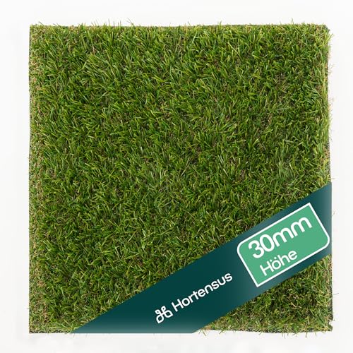 Hortensus Kunstrasen Teppich - 30mm Höhe - Pflegeleicht & Perfekt für Balkon & Terrasse (1 * 2m)