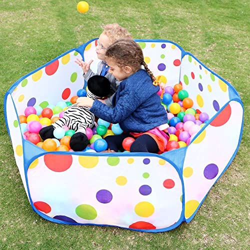 EocuSun Spielzelt, Bällebad Ball Pool Pop up Zelt Kinder Spielzelt, Laufstall Faltbare Ball Pit Bällepool für 1-3 Jährige Baby Kinder im Indoor Outdoor（Nicht Enthalten Bälle）