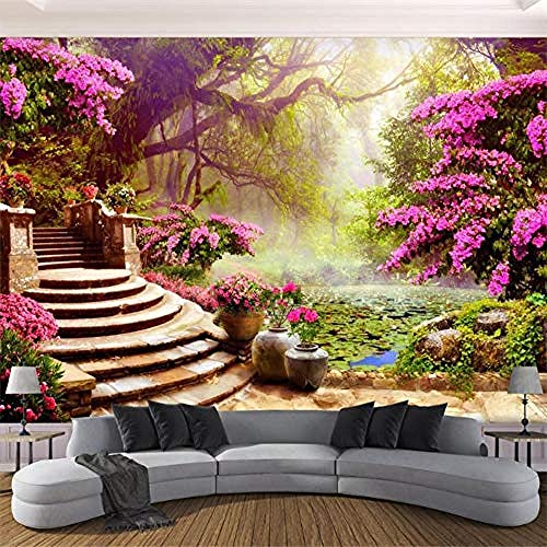 Wandbilder benutzerdefinierte 4D Tapete Pflanze Serie Garten Wald Kunstdruck Wandmalerei Poster Bild Foto HD-Druc wandpapier fototapete 3d effekt tapete tapeten Wohnzimmer Schlafzimmer-250cm×170cm