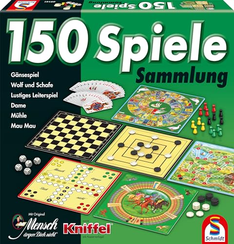 Schmidt Spiele 49141 150er Spielesammlung grün, Bunt
