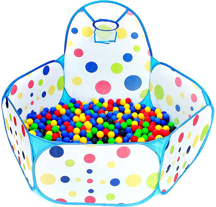 Miwacu Bällebad Baby | Bällebad Kinder 90cm | Bällebad Ohne Bälle | Bälle Bad | Baby Bällebad | Bällebad Mädchen | Ballgruben Für Kinder | Bällebäder | Ballgruben | Ball Pit (Blau)