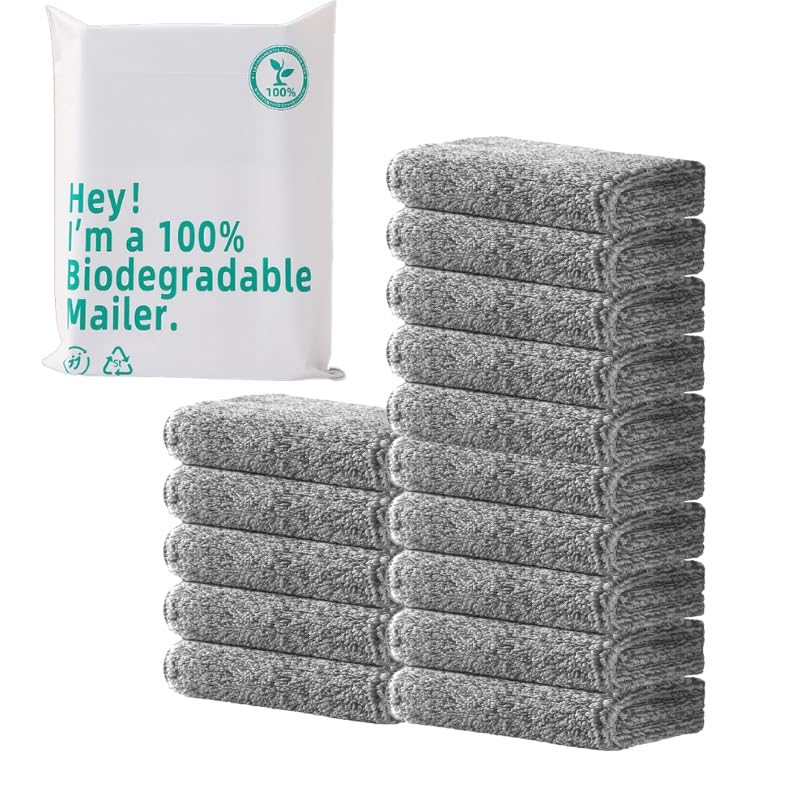 Renko Bambus Tücher Putzlappen 30x30cm 15 Set Bambustücher Putztücher, Natürlicher Geschirrtücher Putzen & Spültücherr Bambus Lappen zum putzen reinigungstücher
