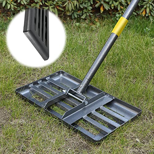 Rasenrechen Rasen Nivellierrechen Metall 157cm Golf Gartengras Surface Rasenwerkzeug Rakel für Rasen Rasenschieber Edelstahl Garten Hinterhof Rasen Flächenebner ( 25x43cm)