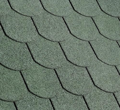 Gartenpirat 2 m² Dachschindeln Biberschwanz grün Bitumen-Schindeln