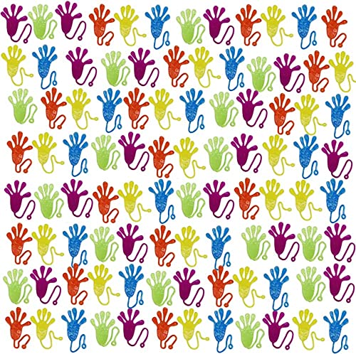 WERTYT 50 Klatschhand Glibber Bunte Klatschhände Glibberhand Mitgebsel Give aways Scherzartikel Spielspaß für Geburtstag Kindergeburtstag Kinder
