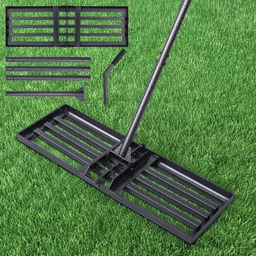 CHANGEMOORE Verdickter Rasenrechen 76,5x25cm, Rostfrei lackierter Rakel mit Silikongriff – Hochfester Nivellierrechen für Sanden, Rasenpflege & Bodenebnung für Garten, Golfplatz & Hof