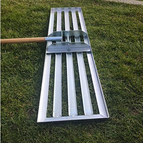 SattesGrün | XXL Profi Rasenrakel | Rakel zum Sanden Abziehen Levelingrake Flächenebner Leveler Lawnleveling 100x26cm (ohne Stiel)