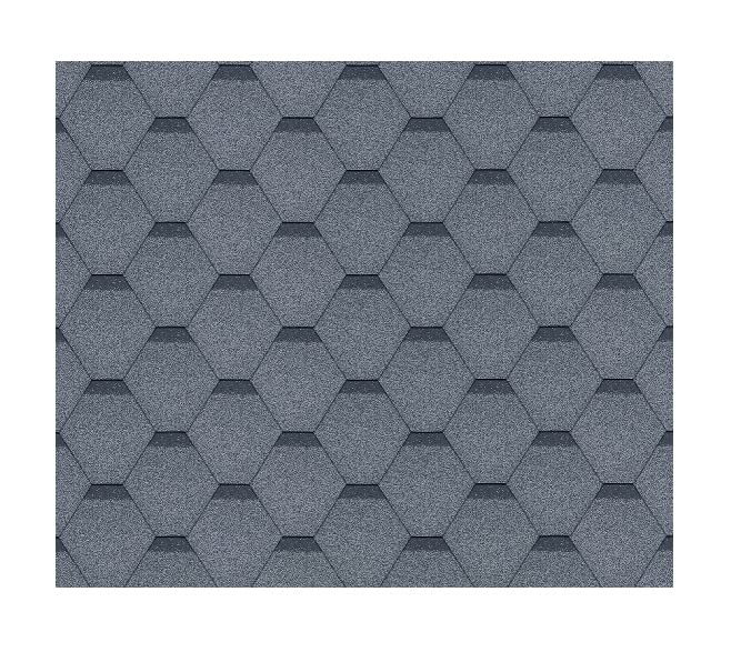 TIMBELA Bitumenschindeln Hexagonal Rock H-Grey, Grau Bitumen-Dacheindeckung