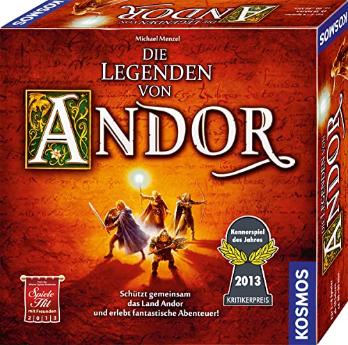 Kosmos 691745 - Die Legenden von Andor, Das Grundspiel, Kennerspiel des Jahres 2013, kooperatives Fantasy-Brettspiel ab 10 Jahren, Bunt