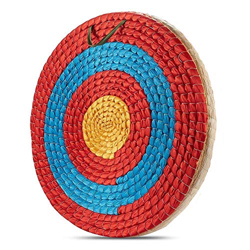 Kjzeex 50x50 cm Traditionelles Festes Bogen-Bogenschießen-Ziel, Outdoor-Sportjagd-Schießziel, Zwei Schichten