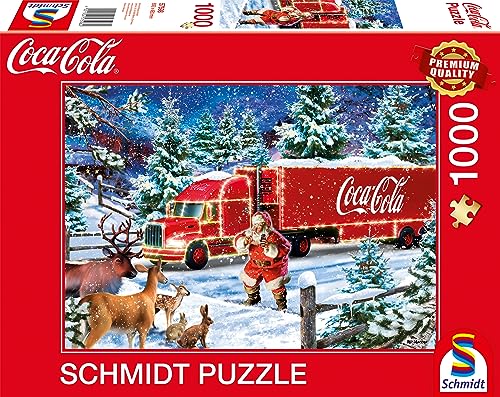 Schmidt Spiele 57598 Coca Cola Christmas-Truck, 1000 Teile Puzzle