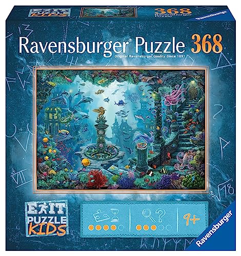 Ravensburger EXIT Puzzle Kids - 13394 Im Unterwasserreich - 368 Teile Puzzle für Kinder ab 9 Jahren, Kinderpuzzle