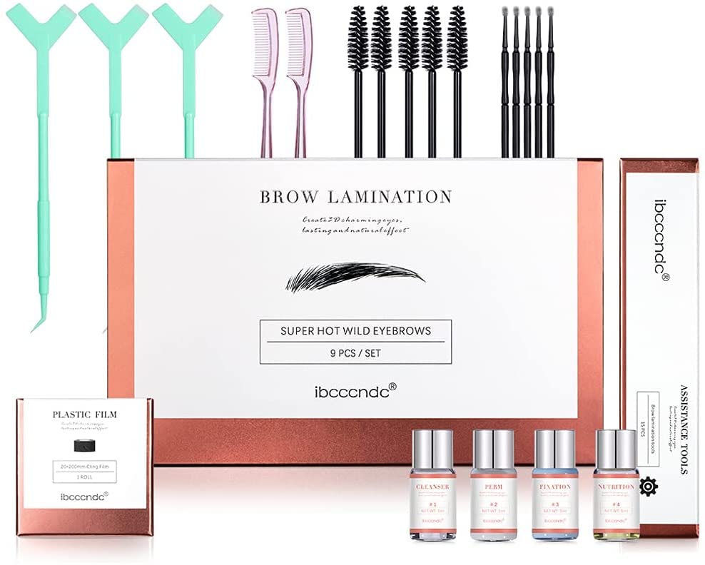 VIDIND Brow Lamination Kit, professionelles Brow Lift Kit, DIY Brow Lift Kit, 3D Brow Lift Kit zum Brauenformen, Locken und Anheben der Wimpern für dickere Brauen mit langanhaltenden Ergebnissen