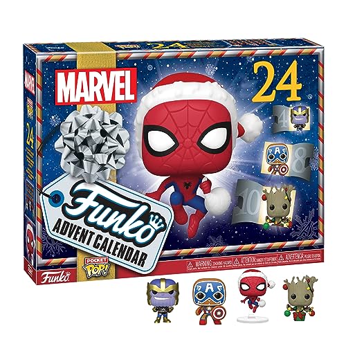 Funko Advent Calendar: Marvel Holiday - Groot - Marvel Comics - 24 Tage der Überraschung - Vinyl-Minifigur Zum Sammelns - Mystery Box - Geschenkidee - Feiertage zu Weihnachten