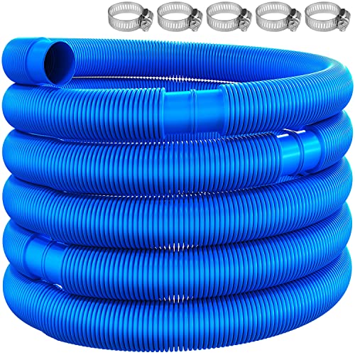 KESSER® Poolschlauch 10m / Ø 38mm | Schwimmbadschlauch mit Muffen | Solarschlauch für Pool und Schwimmbecken | Saugschlauch | Pumpenschlauch | Flexibler Wasserschlauch | Blau