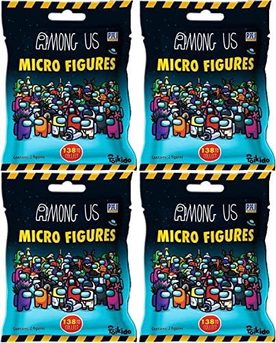 Among Us Micro Figures Blind Bag Containing 2 Figures 4-Pack 8 Figures Total
