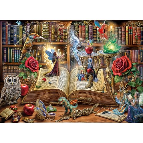 Puzzle 1000 Teile,Puzzle Erwachsene, EIN Herausforderndes Rätsel,Puzzlespiele für Die Ganze Familie,Geschenke für Frauen,Geschenke für Männer,Thema:Zauberbuch