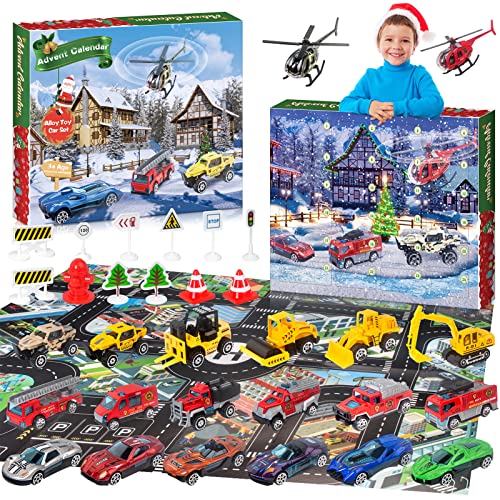 Joozmui Spielzeug ab 2 3 4 5 6 7 8 Jahre Junge, Adventskalender 2023 Kinder Geschenk Junge 2-8 Jahre Auto Spielzeug Kleine Geschenk für Kinder Geschenk Mädchen 2-8 Jahre Weihnachtskalender Kinder