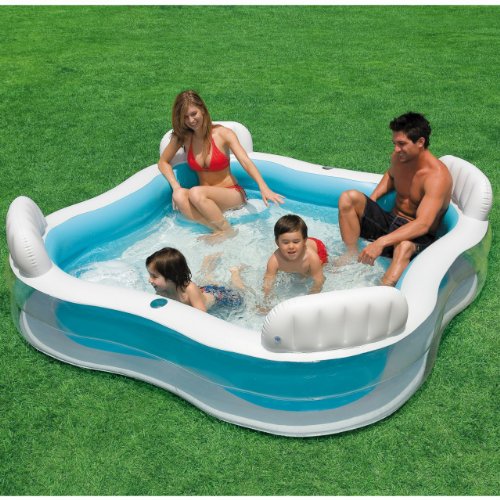 INTEX Luxus Familienpool - Pool Lounge - 229 x 229 x 66 cm - Swimmingpool für Garten