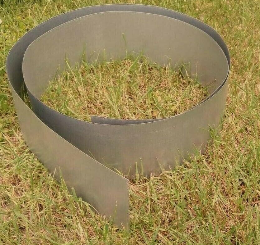 Rasenkantenband verzinkt - Verschiedene höhen - Verschiedene Längen – Beet-Begrenzung - 1 mm dick (5 Meter 25 cm hoch)